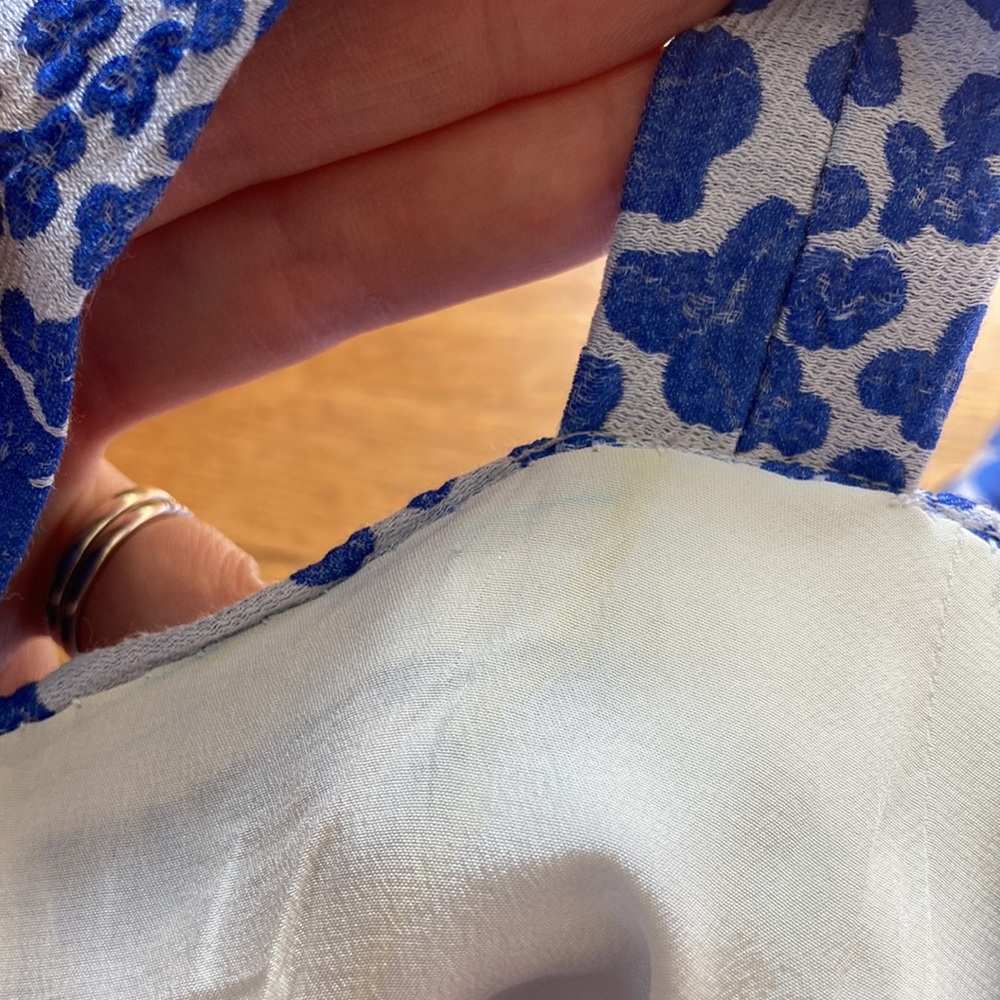 Blue Floral Mini Dress - Picture 6 of 6